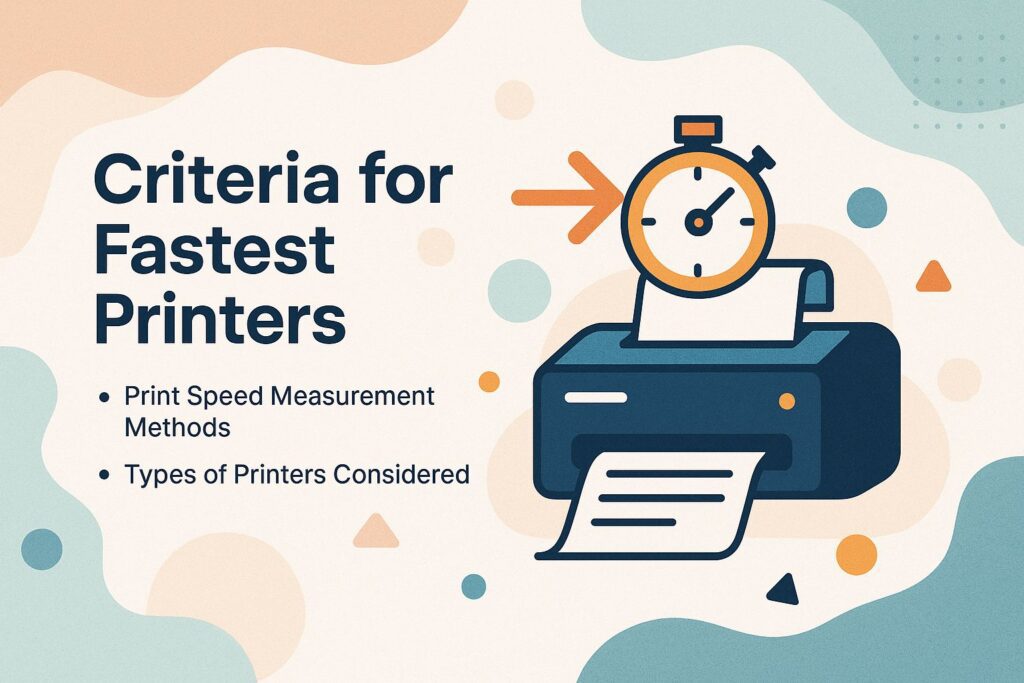 Criteria for Fastest Printers