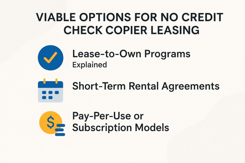 Viable Options for No Credit Check Copier Leasing